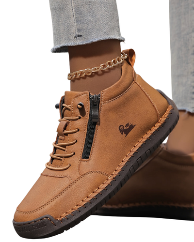 Ella | Beige Lace-Up Footwear