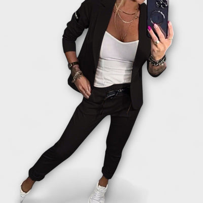 Vionne | Chic Ensemble of Blouse, Jacket, and Trousers