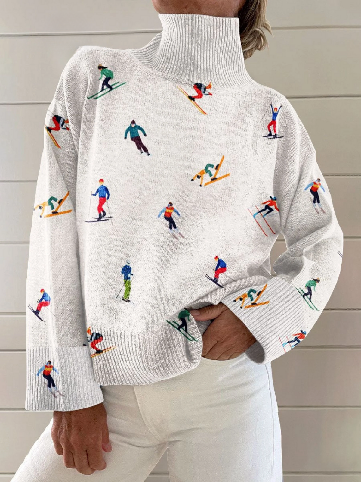 Doreen® | Retro Ski Pattern Wool Sweater