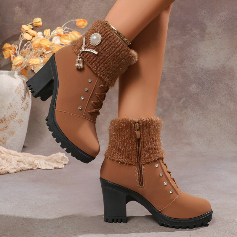 Alison I Stylish Heeled Ankle Boots