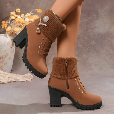 Alison I Stylish Heeled Ankle Boots