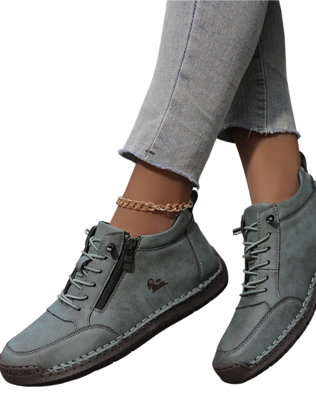 Ella | Beige Lace-Up Footwear