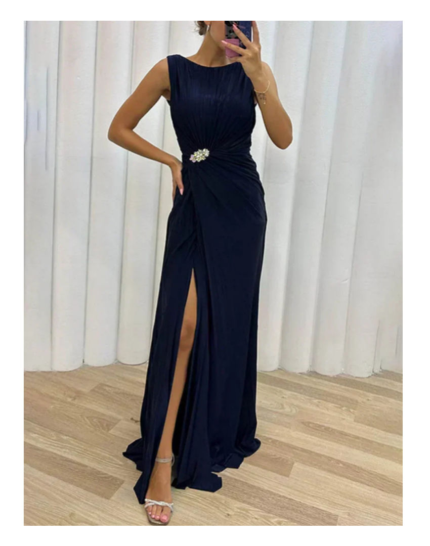 Lila™ | Elegant High-Collar Dress