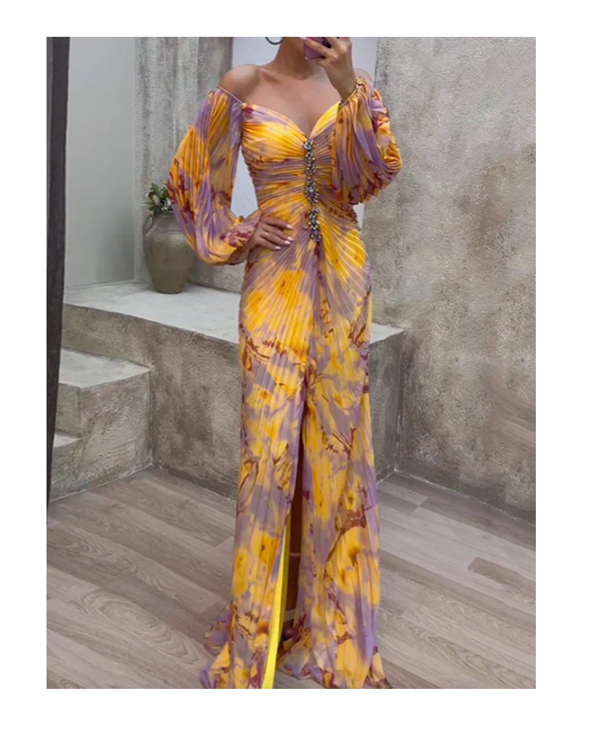 Ava™ | Elegant V-Neck Dress