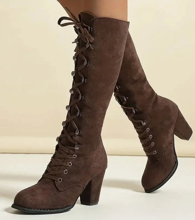 Sandra | Brown Knee-High Boots