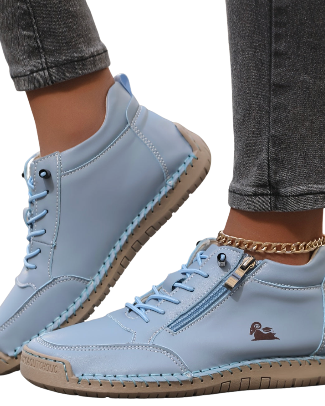 Ella | Beige Lace-Up Footwear