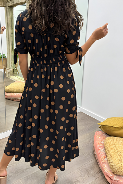 Georgiana | Midi Dress with Polka Dot Print