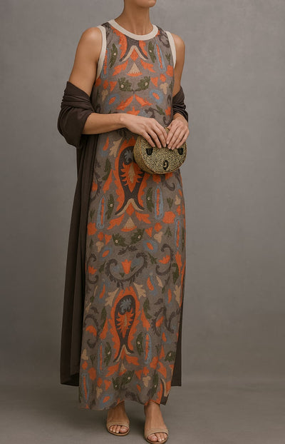 Raffaella™ | Elegant Long Dress with Matching Shawl for Special Events