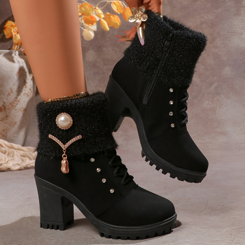 Alison I Stylish Heeled Ankle Boots