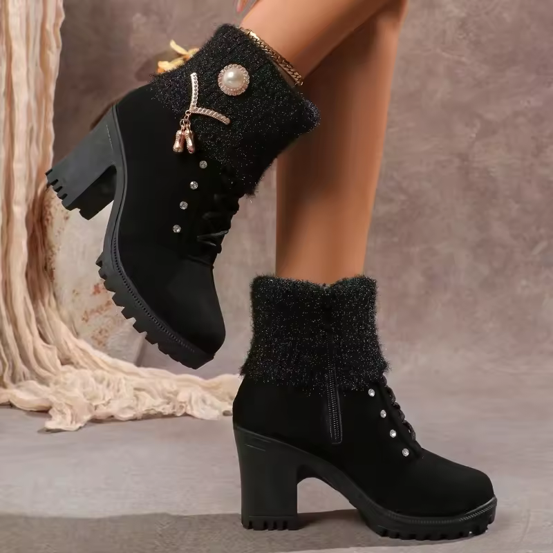 Alison I Stylish Heeled Ankle Boots