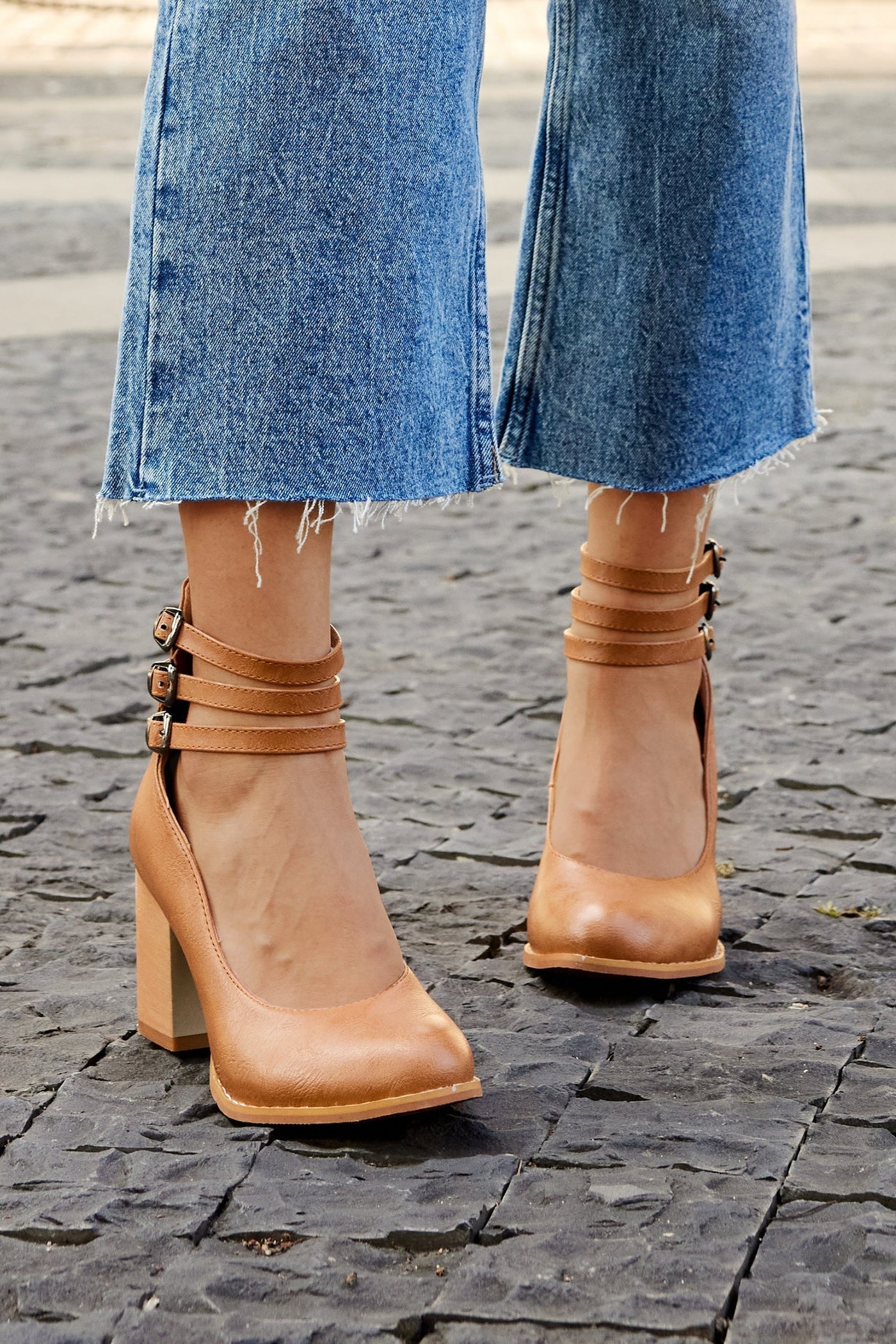 Sophia™ | Ankle Strap Chunky Heel Sandals