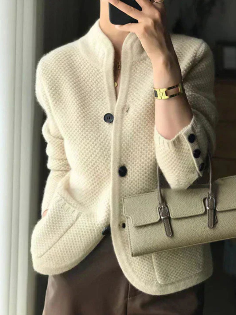 CLAIRE CASHMERE-BLEND CARDIGAN