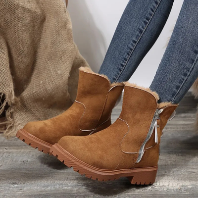 Khaki Ankle Boots in Amber