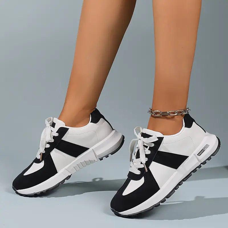 Hazel | Monochrome Black & White Sneakers