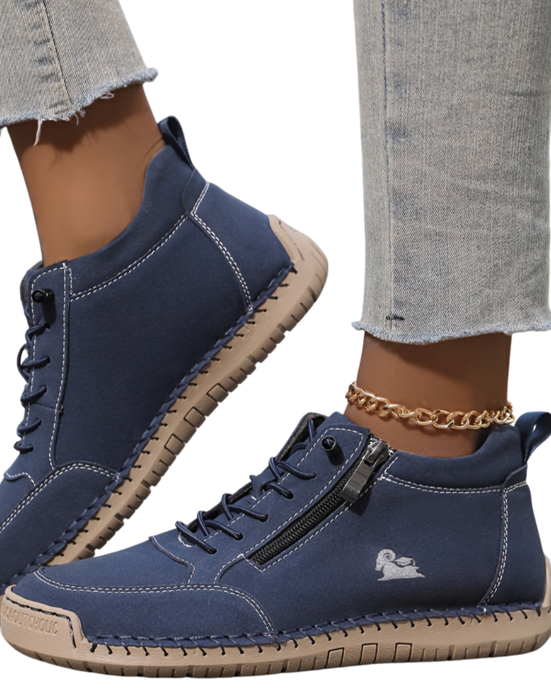 Ella | Beige Lace-Up Footwear