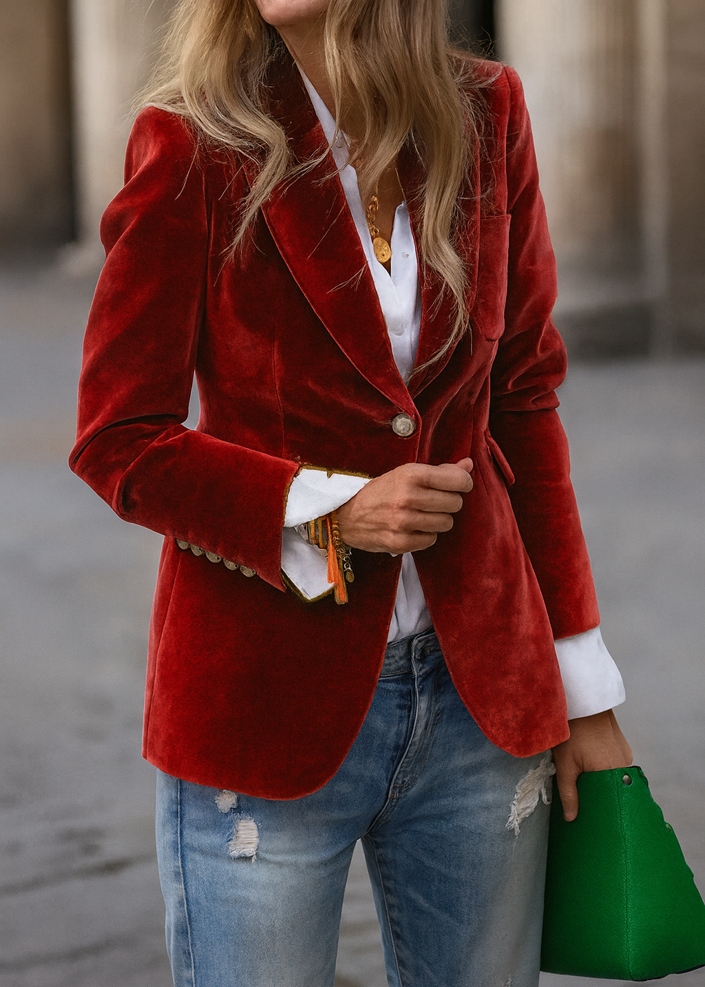 Thea | Custom-Fit Navy Blazer