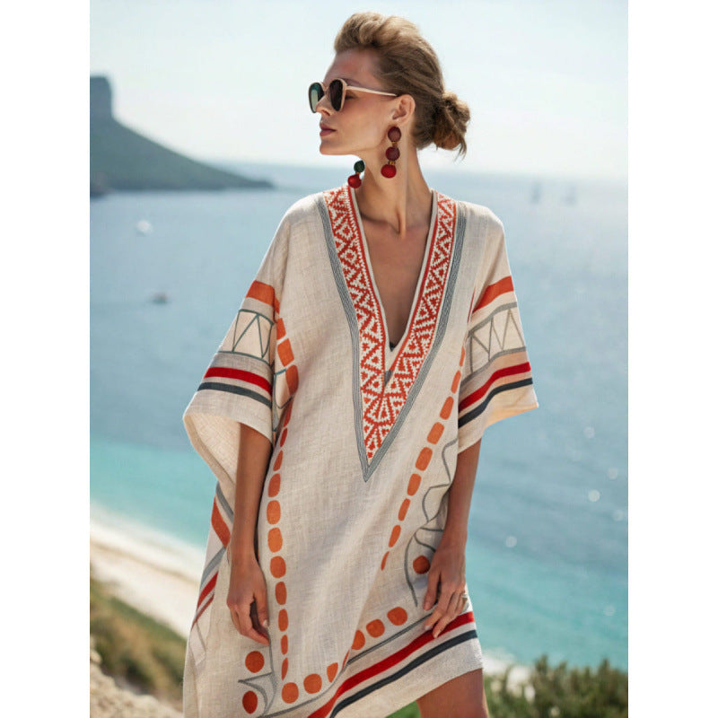 Bora Kaftan Dress | Lightweight Cotton-Linen Blend 0