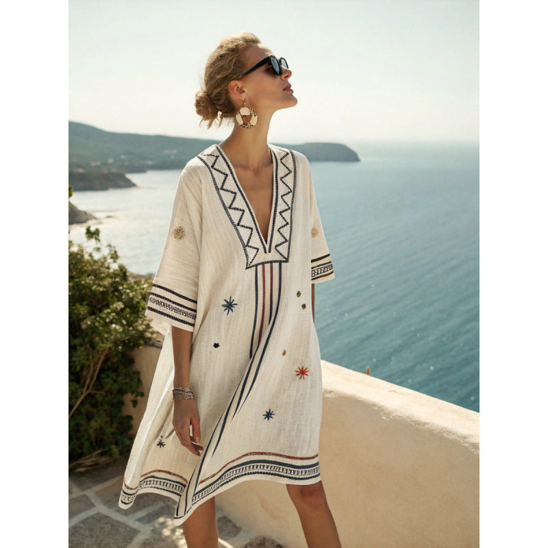 Bora Kaftan Dress | Lightweight Cotton-Linen Blend 1
