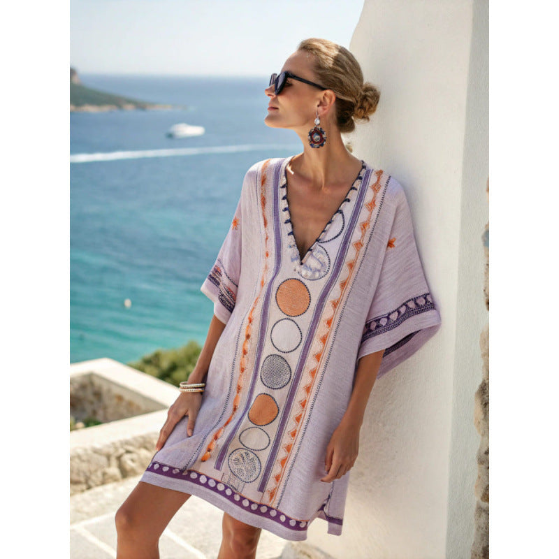 Bora Kaftan Dress | Lightweight Cotton-Linen Blend 10