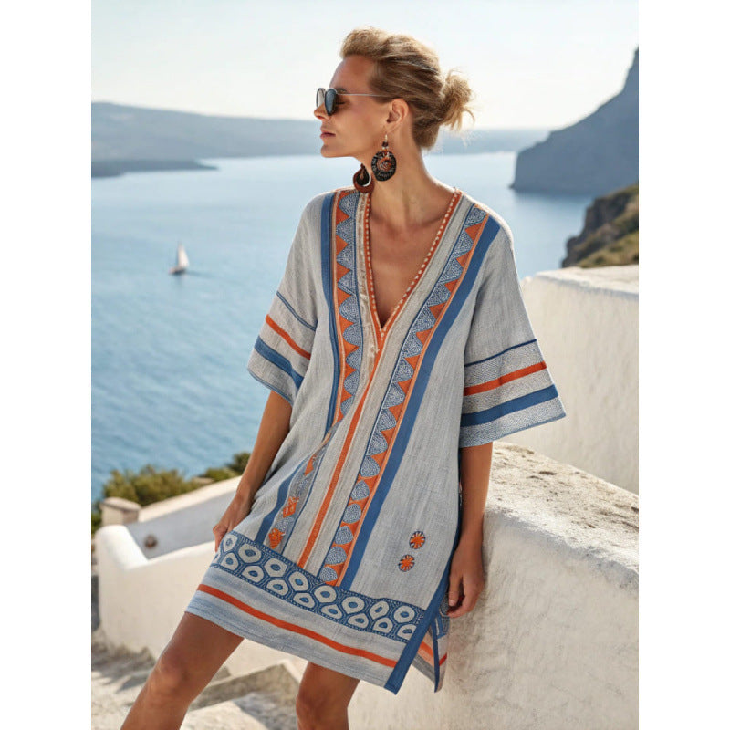 Bora Kaftan Dress | Lightweight Cotton-Linen Blend 12