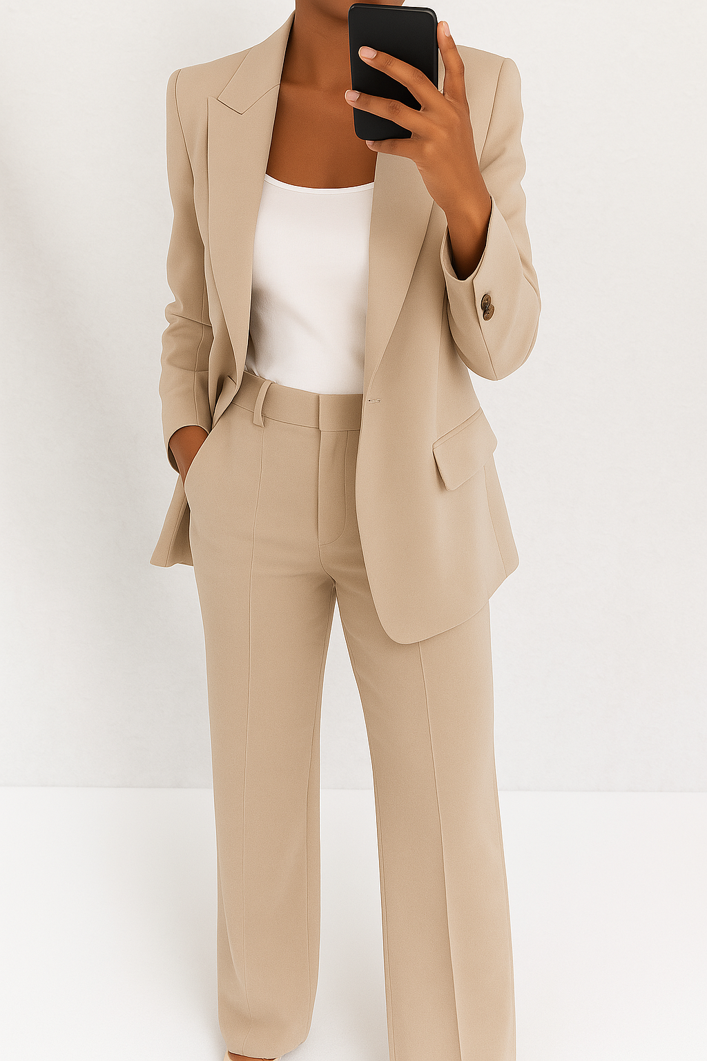 Brenda Collection | Women's Suit Blazer and Trouser Duo with Refined Silhouette | Versatile Ensemble for Professional Elegance 4