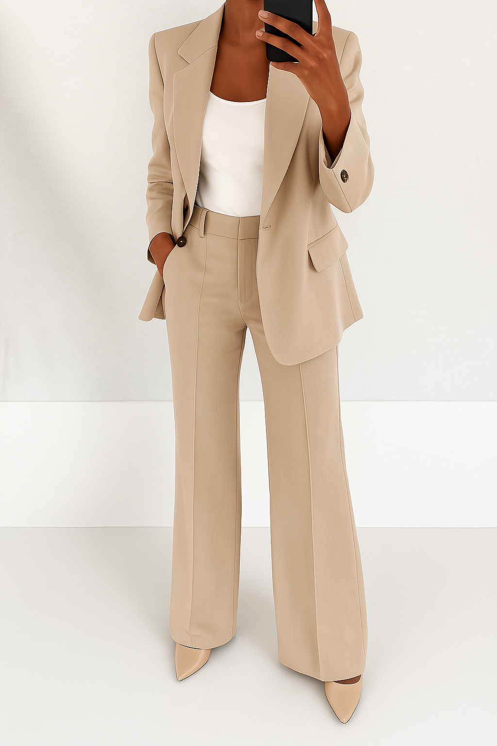 Brenda Collection | Women's Suit Blazer and Trouser Duo with Refined Silhouette | Versatile Ensemble for Professional Elegance 5