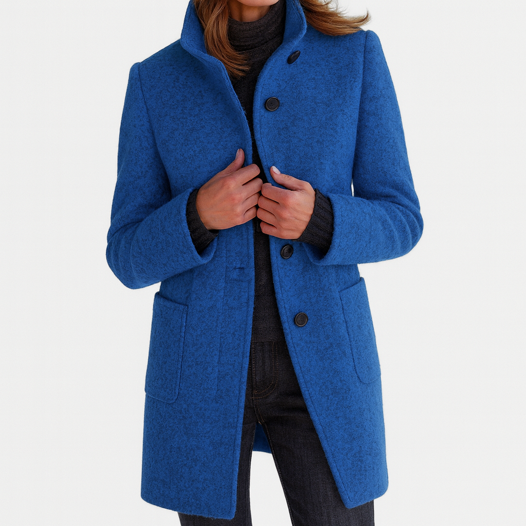 Stella | Timeless Blue Overcoat
