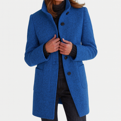 Stella | Timeless Blue Overcoat