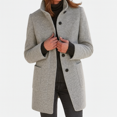 Stella | Timeless Blue Overcoat
