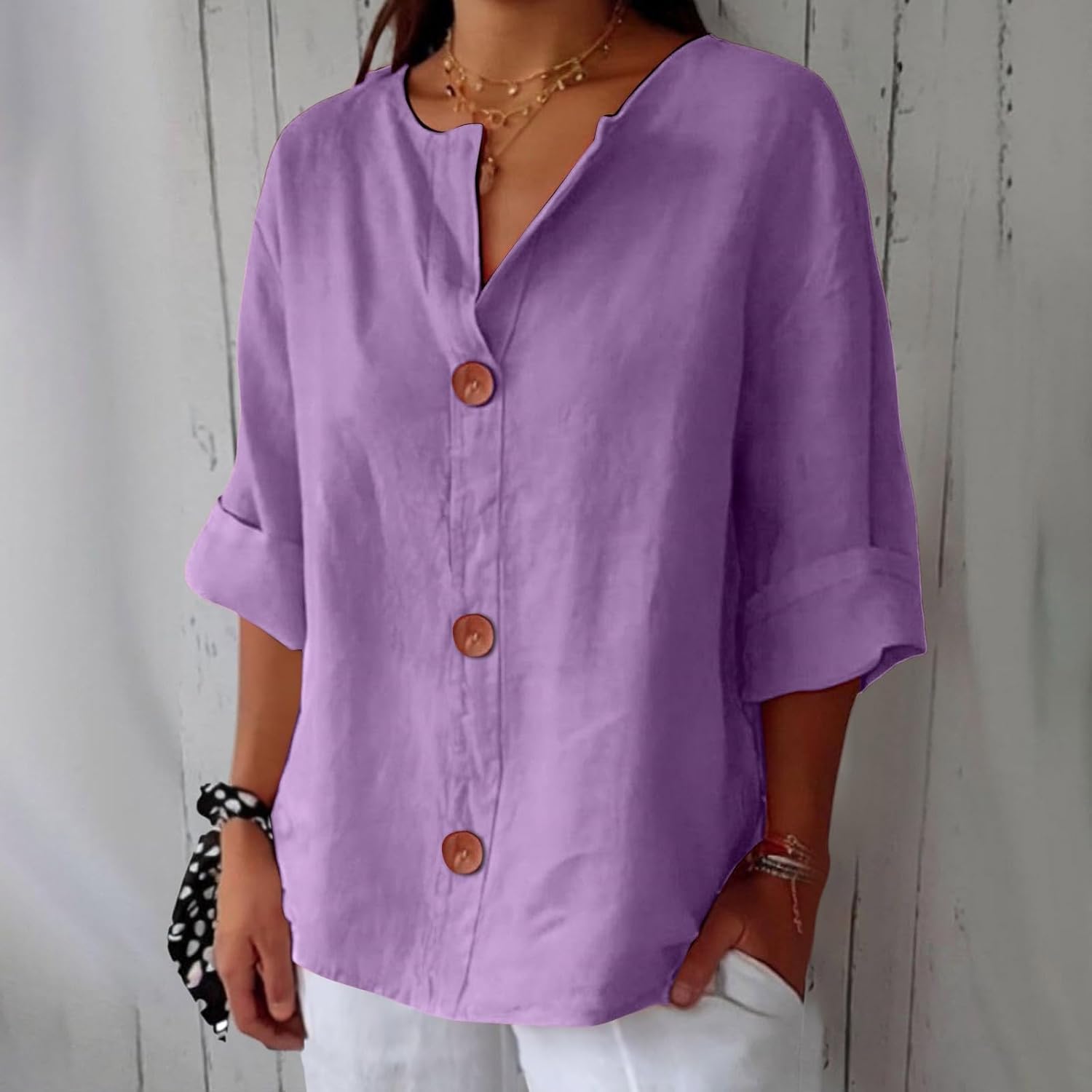 Coastal Charm | Women's White Linen Blouse with Lightweight Fabric | Effortless Style for Summer Elegance 0