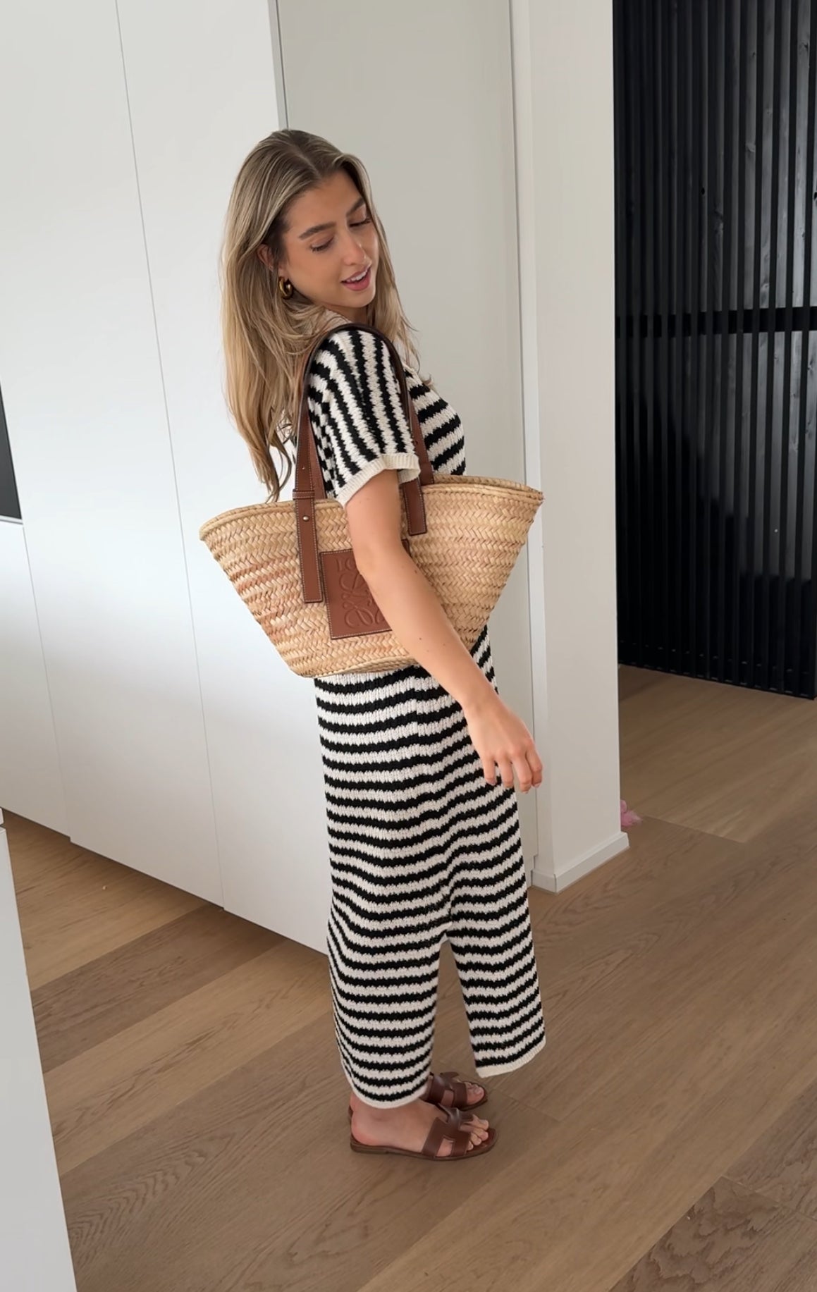 Black Maxi Stripe Dress