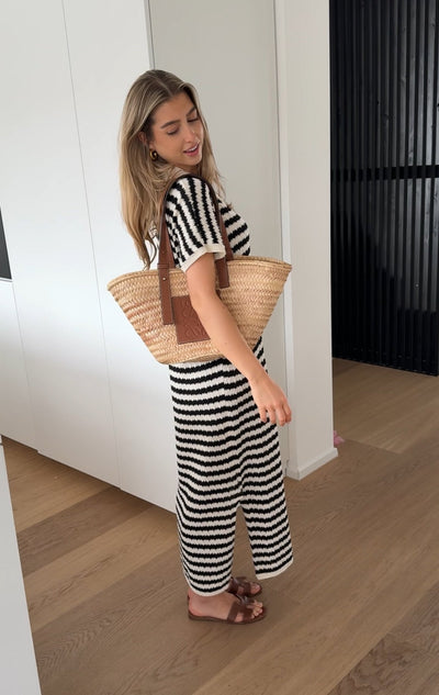 Black Maxi Stripe Dress