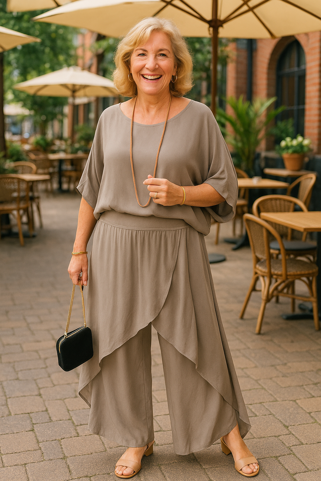 Elegant Flow Set | Plus Size Women's Outfit with Relaxed Fit | Versatile Style for Any Occasion 1
