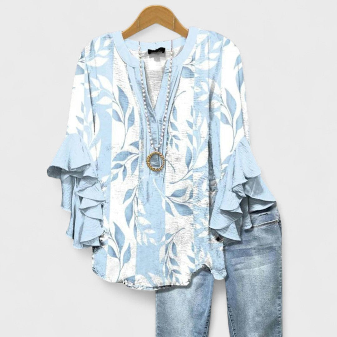 Elegant Women's Blouse with Ruffled Sleeves | Versatile Style for Any Occasion 2