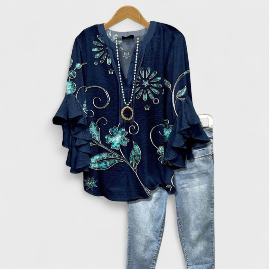 Elegant Women's Blouse with Ruffled Sleeves | Versatile Style for Any Occasion 9