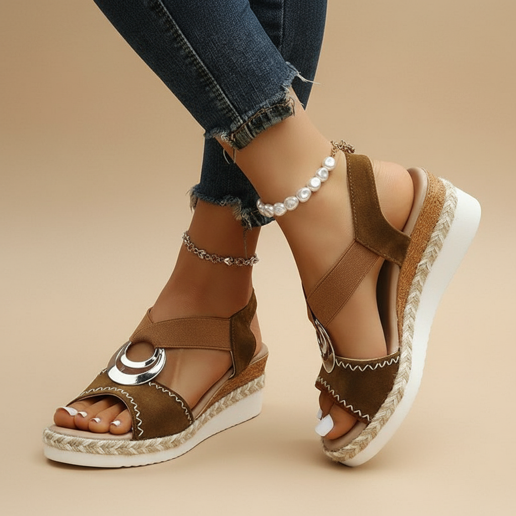 Elegant Women's Platform Sandals with Adjustable Straps | Comfortable Design for All-Day Wear 1