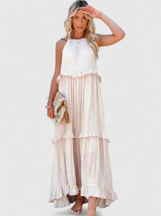 Elysia Ruffle Dress | Flowy Summer Maxi 0