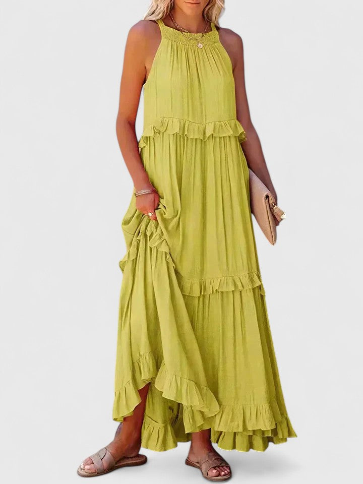 Elysia Ruffle Dress | Flowy Summer Maxi 1