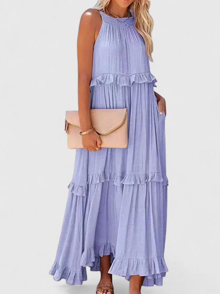 Elysia Ruffle Dress | Flowy Summer Maxi 10