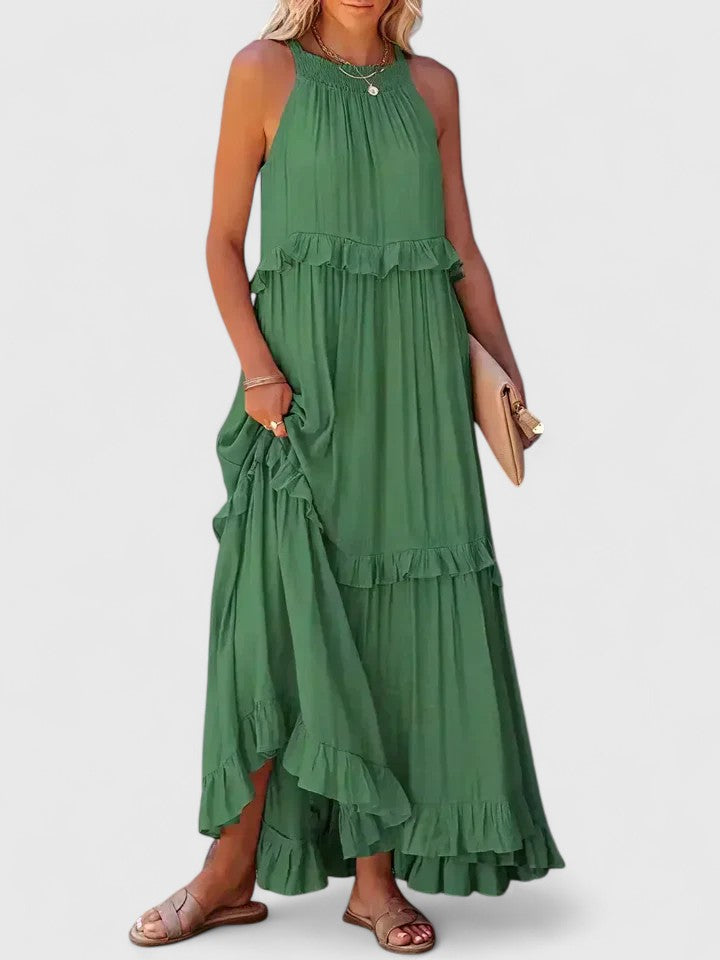 Elysia Ruffle Dress | Flowy Summer Maxi 11