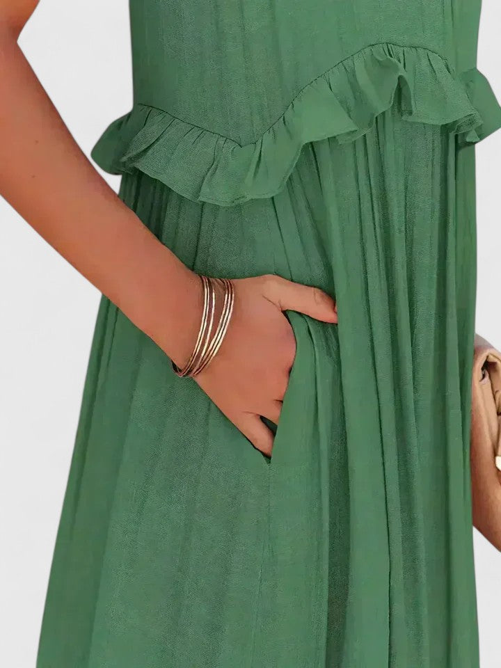 Elysia Ruffle Dress | Flowy Summer Maxi 2