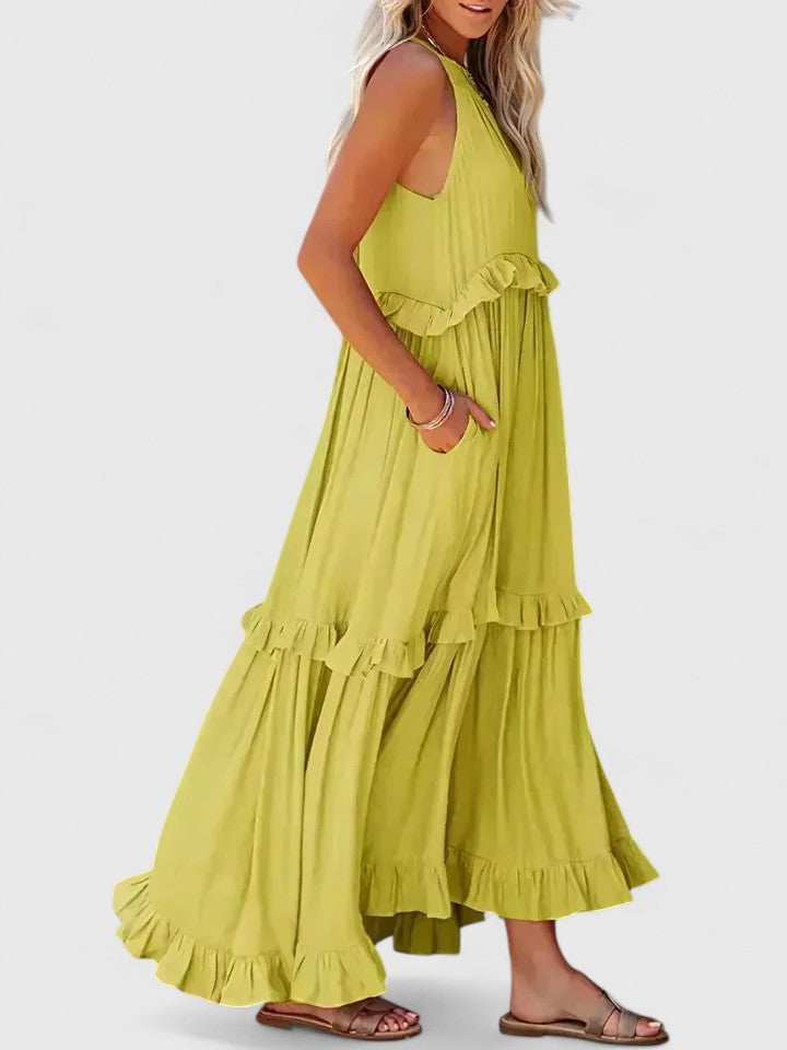 Elysia Ruffle Dress | Flowy Summer Maxi 3