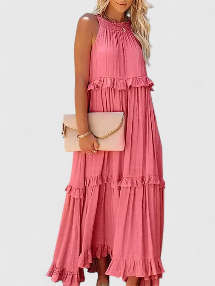 Elysia Ruffle Dress | Flowy Summer Maxi 4