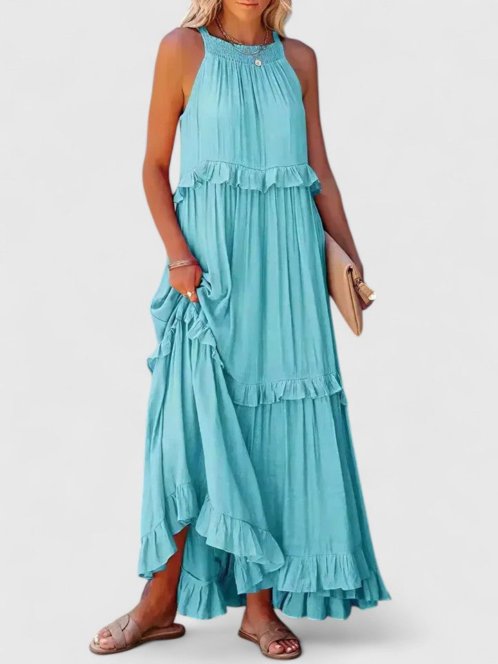 Elysia Ruffle Dress | Flowy Summer Maxi 5