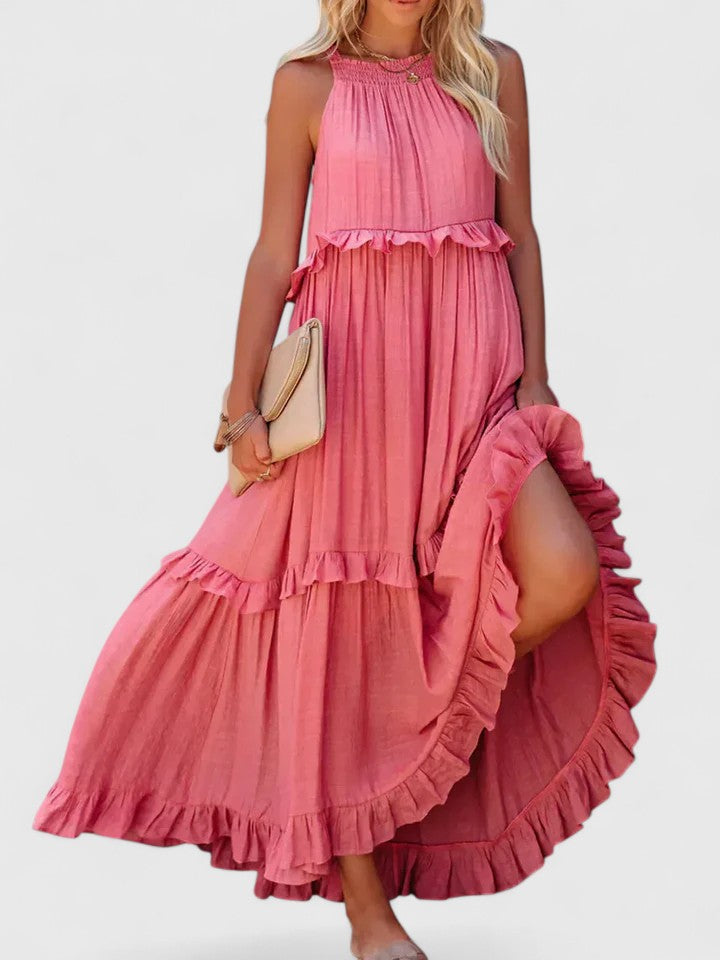 Elysia Ruffle Dress | Flowy Summer Maxi 7