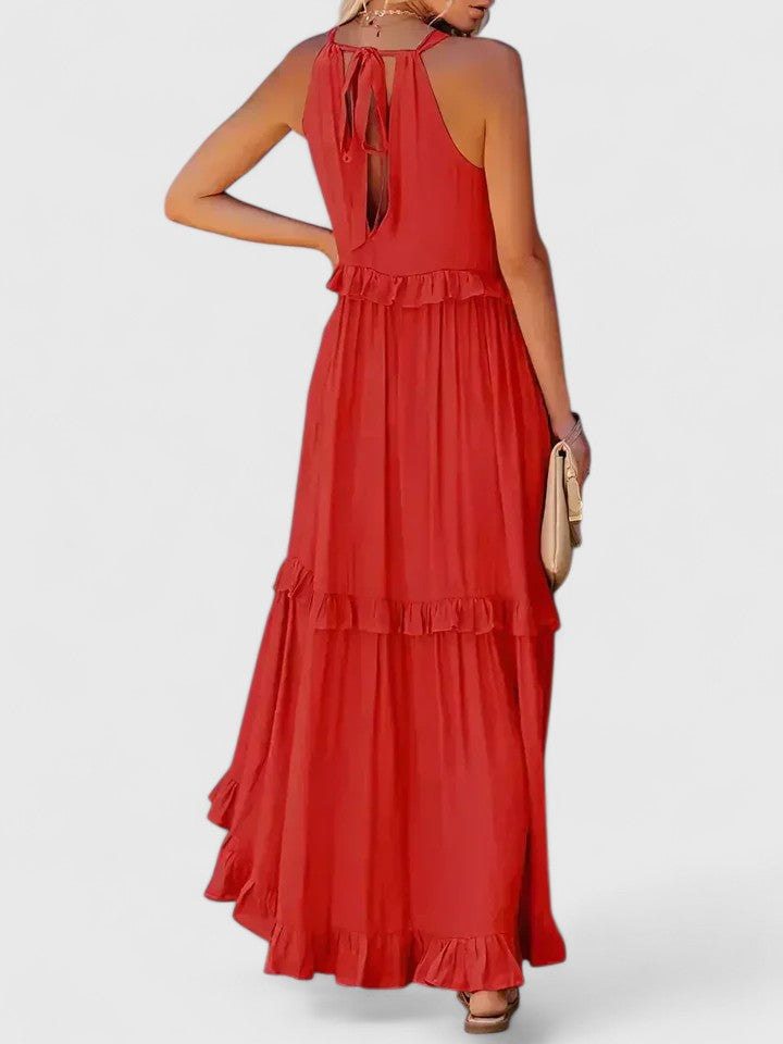 Elysia Ruffle Dress | Flowy Summer Maxi 9