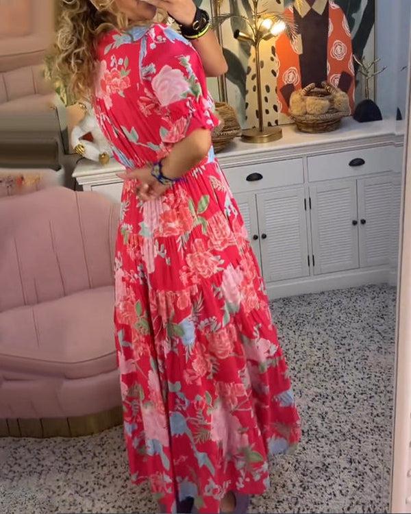Fiona Floral Maxi Dress | Elegant Long Sleeve Design 5