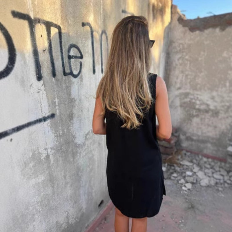 Isley Women's Dress | Classic Sleeveless Black 5