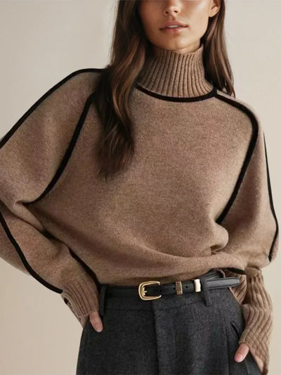 Élise – Elegant Turtleneck Knit Sweater