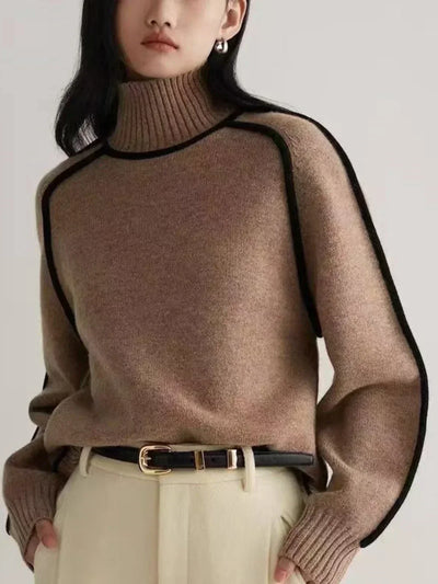 Élise – Elegant Turtleneck Knit Sweater